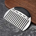 Miniatyrbillede 4 af 5: Kraftig Crinkle Cutter i rustfrit stål Bølgeformet hakker Fransk Fry Slicer til kartofler Gulerodschips og frugter, grøntsager, kartofler, løg