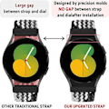Miniatyrbillede 3 af 5: Gapless Urrem til Samsung Galaxy Watch 4/5/6 44mm 40mm 4 Classic 46mm Flettet Enkelt Loop Sort