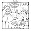 Miniatyrbillede 4 af 8: Farvelægningsbog til voksne og teenagere med super søde dyrefigurer med simple og lette mønstre til afslapning Lommebog Item 7: 56 pieces