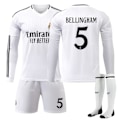 Miniatyrbild 1 av 2: Real Madrid Barn Hemmaställ 2024-2025 Höst & Vinter Nr 10 Strumpor + Skydd 22 MBAPPE No 7 socks 22