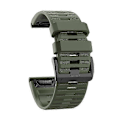 Miniatyrbillede 1 af 5: Urrem Udskiftning Blød Silikone 22mm/26mm Quick Release Urrem Kompatibel Garmin Fenix 6/Fenix6 Pro/Approach S60/Forerunner935/Co Army Green 26mm
