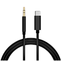 Miniatyrbillede 1 af 3: 1m USB-C til AUX 3.5mm Kabeladapter Bil black