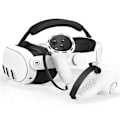 Miniatyrbillede 2 af 3: 1 Par Silikone Etui til Meta Quest 3/3S Touch Controller Beskyttende Greb Cover med Stropper - Hvid Multicolor White