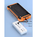 Miniatyrbillede 3 af 4: 5V3A Soloplader - Stor Kapacitet 30000mAh Vandtæt Trådløs Opladnings Powerbank - Leveres med Kabel
