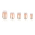 Miniatyrbilde 4 av 5: 24 stk Franske Tips Trykk-på Negl Medium Lengde Hvit Fransk Tips Falske Negl med Glitter Design Skinnende Falske Negl G