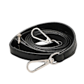 Miniatyrbild 1 av 5: Justerbar Lång Läder Crossbody Axelremsersättning Handväska Bälte Black  Silver buckle