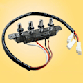 Miniatyrbillede 5 af 5: Emhætte Tastatur Switch Emhætte Switch Holdbar Stærk Køkken Husholdningsapparater Køkken Emhætte Trykknap Switch Black 4 Pushbutton