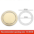 Miniatyrbilde 1 av 5: Rustfritt Stål Flapp Flush Innfelt Innebygd Balanse Sving Flapp Lokk Deksel Søppelbøtte Søppelkasse Kjøkken Benkeplate Søppelkasser & Avfallsbeholdere Round-Gold 20CM