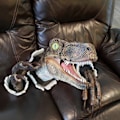 Miniatyrbild 2 av 5: Dinosaurieväggskulpturer 3D Resin T-rex Väggmonterade Tyrannosaurus Statyer, 100% Nya Yellow