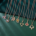 Miniatyrbild 5 av 8: Genshin Impact Halsband Guds Öga Elementets Symbol Mode A2