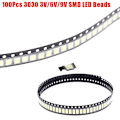 Miniatyrbillede 2 af 3: 100 stk. 3030 SMD LED Perler 1W 3V/6V/9V Koldt Hvidt Lys Til TV LED Dioder 3V