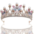Miniatyrbillede 1 af 5: Sommerfugl Prinsesse Fødselsdagskrone Performance Catwalk Tiara