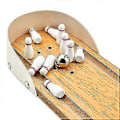 Miniatyrbilde 4 av 5: Mini bowling-spillsett for skrivebord, stressreduserende dings i tre