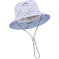 Miniatyrbild 1 av 4: Baby Solhatt Småbarn Solskyddshatt för Baby Pojkar Flickor Barn Sommar Bucket Hatt UPF 50+ Vikbar Strandhatt Blue