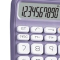 Miniatyrbillede 3 af 5: Bærbar mekanisk switch-lommeregner til grundlæggende numerisk beregning, robust beige Purple 14.8cmx9.3cmx2cm