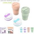 Miniatyrbillede 3 af 5: Sammenklappelig Kaffekop, Foldbar Kop, Sammenklappelig Kop, Foldekop, Sammenklappelige Kopper til Rejser, To Go Kaffekop, Silikone Rejsekaffekop Light green 350ml