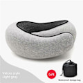 Miniatyrbilde 1 av 5: Sikkerhets nakkepute for reise, memory foam, komfortabel og pustende, myk U-formet Light gray