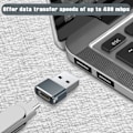 Miniatyrbild 4 av 8: USB till USB-C-adapter 2-pack, USB-C hane OTG-laddare Typ C-konverterare för Apple Watch Ultra 7 8 9, iPhone 15 14 13 Plus Pro Max, AirPods 3, iPad Air