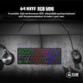 Pikkukuva 8 / 10: Vedenkestävä Mini Kompakti Peliklaviatuuri 64 Näppäimellä Peliklaviatuuri RGB Taustavalaistus Ultra Kompakti Mini Klaviatuuri PC-peleille