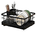 Miniatyrbild 1 av 5: Diskställ Stor Kapacitet Halkfri Design Stabil Automatisk Avrinning Lätt att Installera Utrymmesbesparande fg2025031703129 black