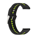 Miniatyrbillede 3 af 5: Farverig hul silikonerem til Suunto 9 Peak Black Lime Green