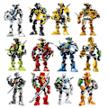 Miniatyrbild 1 av 2: Star Warrior Soldat Bionicle Hero Factory Robot Figur Byggkloss Modell Leksak Blue 1 Pc