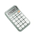Miniatyrbillede 4 af 5: Bærbar mekanisk switch-lommeregner til grundlæggende numerisk beregning, robust beige Green 14.8cmx9.3cmx2cm
