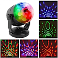 Miniatyrbilde 1 av 5: Mini Lydaktivert Partylys Batteridrevet/USB Bærbar RGB Diskokule Lys DJ Belysning Strobelys 7 Moduser Scene Par Lys for Bil Hjem Rom