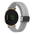 Miniatyrbild 1 av 5: Silikonarmband för Garmin Lily 2 med Magnetisk Vikbar Spänne Light Grey Black Buckle
