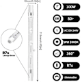Miniatyrbillede 4 af 5: 100W 118mm R7s Dæmpbar Halogen Pære Blyant Varm Hvid 2800K r7s Lineær 1500lm Spotlight AC220-240V (5 stk)