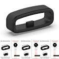 Miniatyrbillede 2 af 5: 10 stk. Silikone Fastgørelsesring 18mm / 20mm / 22mm Armbånd Holder Remholder Gray 20MM