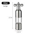 Pikkukuva 2 / 5: Mustapippurimylly Suolapippurimylly Maustemylly Keittiön luovat vempaimet Pippuri- ja suolamylly Silver 21cm