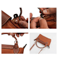 Miniatyrbillede 5 af 5: Moderigtig taskerem skulderrem PU læder udskiftningsbælte justerbar crossbody taskerem håndtaske udskiftningsbælte mørkegrøn Dark Green