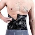 Miniatyrbillede 2 af 3: Herre Taljetræner Korsetter Shapewear Med Stålbens Slankende Mavekontrol Bælte Sauna Dragt Til Fitness Body Shaper Tw Black M