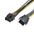 Miniatyrbild 4 av 5: Fiauli 6-pins till 8-pins PCI-E Strömkonverteringsförlängningskabel för Grafikkort