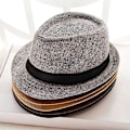 Pikkukuva 2 / 5: Unisex Olki Fedora Panama Hattu Kesä Aurinko Lyhyt Lieri Kukka Trilby Kuubalainen Lippahattu grey