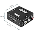 Miniatyrbillede 2 af 5: Wii HDMI Adapter, Wii til HDMI 720/1080p HD Konverter Adapter med 3.5mm Lydudgang, Wii 2 HDMI Konverter til Wii Monitor Projektor TV Ghtc