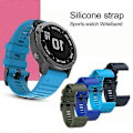 Miniatyrbilde 4 av 5: Erstatningsarmbånd Myk Silikon 22mm/26mm Hurtigutløser Klokkereim Kompatibel Garmin Fenix 6/Fenix6 Pro/Approach S60/Forerunner935/Co Black 22 mm