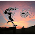 Miniatyrbillede 2 af 2: NY Dansende Fe Løvetand Statue Ornament Indsatser Gratis Dandelion G