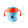 Miniatyrbilde 5 av 5: 300ml Småbarn Rustfritt Stål Sippy Kopp med Skala, Håndtak Anti-Fall Bærbar Babykopp (Ingen FDA, BPA) Multicolor Red