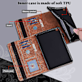 Miniatyrbild 4 av 5: För Lenovo Tab M10 (Gen 3) TB-328FU/TB-328XU Präglat Tablet Ställ Plånboksfodral PU Läder Omslag Brown, Brown Style C Lenovo Tab M10 (Gen 3)
