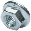 100-pack sexkantsmuttrar med fläns/tandad bas M6 Ø ytterdiameter 13mm - av kolstål hårdhet 8 - låsmutter