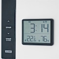Miniatyrbillede 2 af 5: Multifunktionelt Termometer Hygrometer Automatisk Elektronisk Temperatur Fugtigheds Monitor Ur Hus