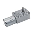 Pikkukuva 3 / 4: 6V/12V/24V Korkean Vääntömomentin Moottori Mini Metallinen Ruuvipyörämoottori Kaksiakselinen JGY370 rpm 90 12V