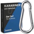 5st Karbinhake i Rostfritt Stål 3x30mm - 316 Rostfritt Stål Karbinhake för Tung Fästning - Mus