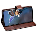Miniatyrbillede 4 af 5: Til HMD Skyline Stand Case Crazy Horse Tekstur Læder Telefon Cover Red