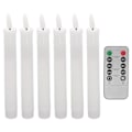 Miniatyrbilde 2 av 2: 6 stk. koniske batteridrevne flammeløse lys Batterilys for innendørs dekor Som Vist 17.50X2.00X2.00CM