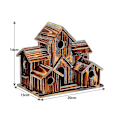 Miniatyrbild 4 av 5: Fågelholk, Fågelholk för Utomhusbruk, Träfågelholkar för Utomhusupphängning, 6 Hål Handgjord Naturlig