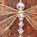Miniatyrbilde 4 av 5: Hengende Libelle Solfangere Vinduglass Pynt Regnbuemaker Dekor Ornament