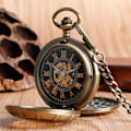 Miniatyrbillede 2 af 6: Dobbelt Hunter manuel mekanisk lommeur med romertal